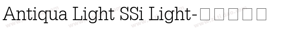 Antiqua Light SSi Light字体转换